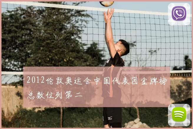 2012伦敦奥运会中国代表团金牌榜总数位列第二