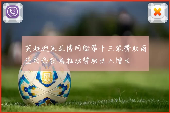 英超迎来亚博网赌第十三家赞助商签约条款或推动赞助收入增长